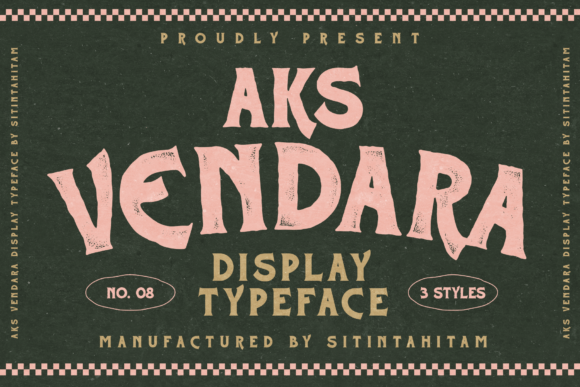 Aks Vendara: A Bold, Vintage-Inspired Display Font for Crafters