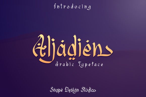 Aljadien: A Display Font with Middle Eastern Elegance