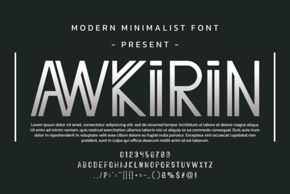 Awkirin: A Modern Display Font for Digital Design