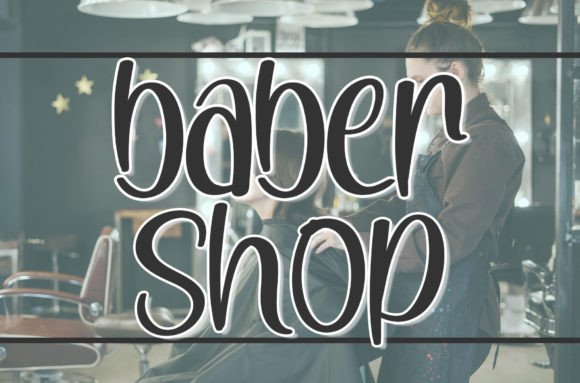 Baber Shop: A Whimsical Handwritten Display Font for Editorial Design