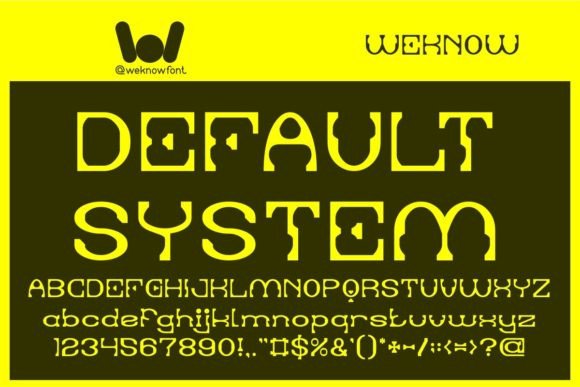 Default System: A Futuristic Display Font for Digital Branding