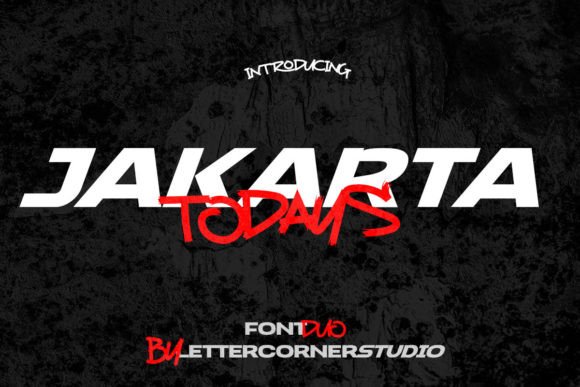 Jakarta Todays Duo: A Handmade Brush Display Typeface for Crafters