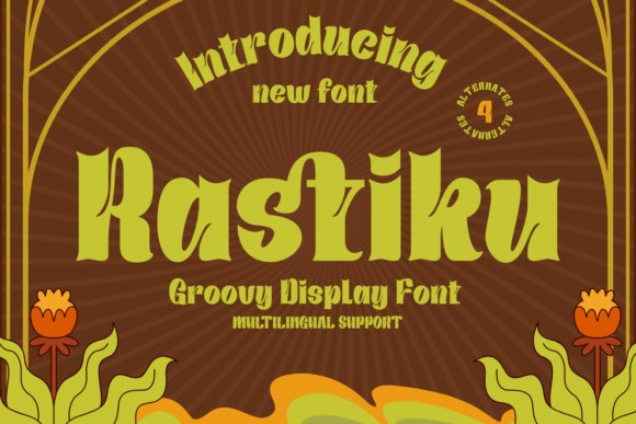 Rastiku: A Psychedelic-Inspired Display Typeface for Editorial Charm