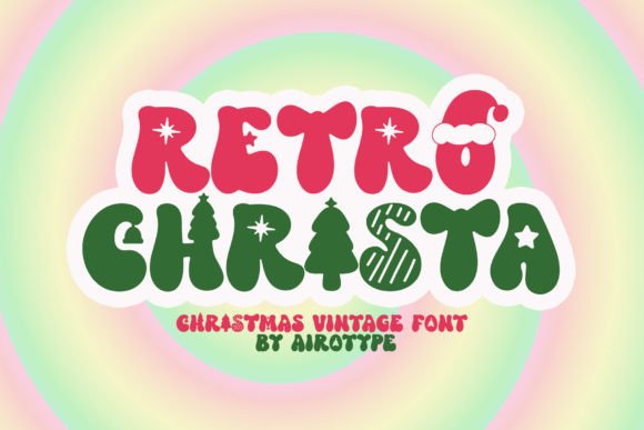 Retro Christa: A Festive Display Font That Feels Like Handmade Magic