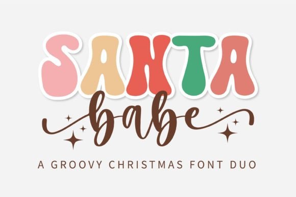 Santa Babe Duo: A Retro Display Font That Delivers Groovy Brand Energy
