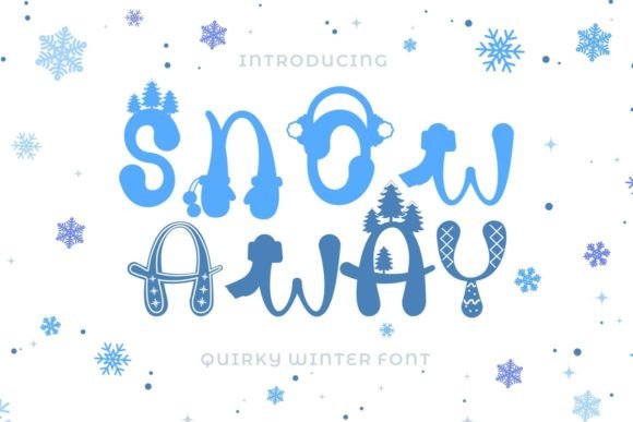 Snow Away: A Playful Display Font for Holiday Digital Projects